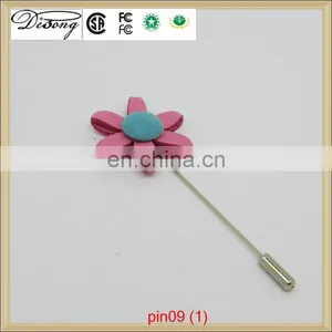 New Design Metal Lapel Pin,pink Flower Lapel Pin for Sweater thumbnail-1
