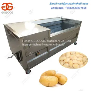 Brush Washing Machine/ Fruit and Vegetable,Potato/Carrot Brush Washer and Peeler Machine thumbnail-1