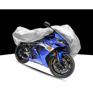 Silver 190T Polyester Taffeta Add PP Cotton Motorcycle Covers thumbnail-1