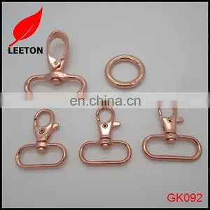 1.5inch Shiny Rose Gold Swivel Snap Hook for Leather Bag thumbnail-1