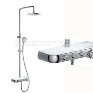NEW Promotion Rain Shower Sets With Bracket Chrome Colour 3 Functions Foshan Factory thumbnail-1