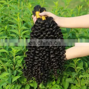 10-34inch 8A Unprocessed Brazlian Virgin Hair Kinky Curly Human Braiding Hair Bulk Brazilian Human Hair Afro Curly No Weft thumbnail-3