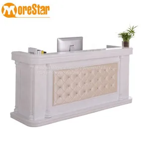 Cheap Modern Nail Salon Reception Desk With pu Leather Decoration thumbnail-1