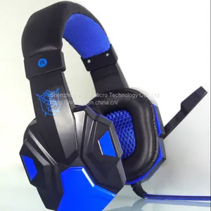 Hot Selling LED Over-ear Computer Gaming Headset Headphone With Mic For Steam Game thumbnail-3