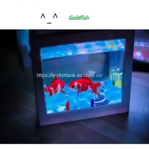 Jelly Fish Tank Aquarium Mood Night Light Color Change Jellyfish Table Lamp for Kids Home Office Decor Magic Lamp for Gift thumbnail-4