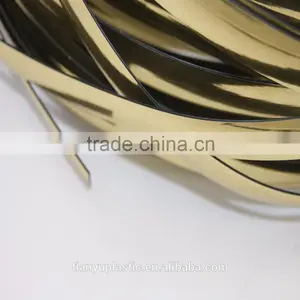 Golden Shiny Plastic Extrusion Edge Trim/strip/color and Size Can Mdf thumbnail-2