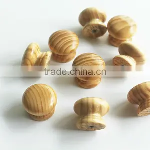 Small Wood Knob Morden Fashion Furniture Wood Knobs Door Knobs thumbnail-1