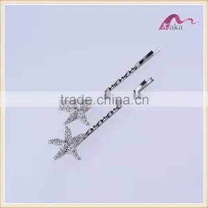 Latest Fashion Metal Alloy Crystal Hair Clips Women Fashion Sea Star Hair Clips thumbnail-3