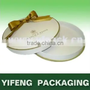 Large Round Box White Macaron Gift Box With Ribbon Decoration thumbnail-1