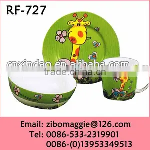 Wholesale Promotion 3pcs White Kids Porcelain Tea Set for Daily Use thumbnail-1