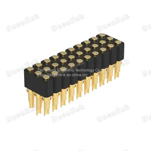 Dnenlink 2.54mm Pitch Triple Row H4.0mm Plane Contact Female Header Solder PogoPin Header thumbnail-2