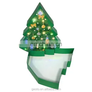 Christmas Tree Shaped Paper Cardboard Chocolate Gift Box With Light thumbnail-2