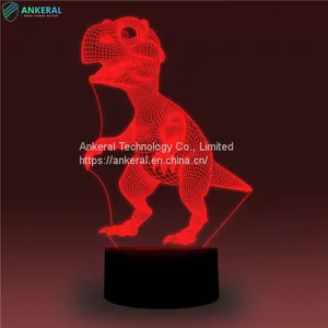 High Quality Customized Dinosaur 3D Acrylic Lamp APP Control for Kids thumbnail-4