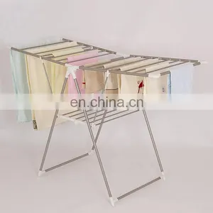 QCP-S11 Portable Folding Stainless Steel Laundry Clothes Drying Rack thumbnail-3