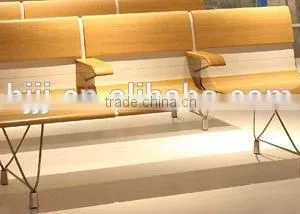 2 Seater 4 Seater Aluminium Alloy Leg Airport Chair Lounge Chair Waiting Chair H60C-2-V With Cow Leather Covered thumbnail-3