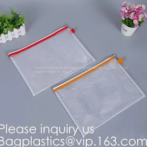 Makeup Bags, Frosted PVC Zipper Bags,Clear PVC Material Plastic Slide Pouch,PVC Zip Lock Document Bags thumbnail-5