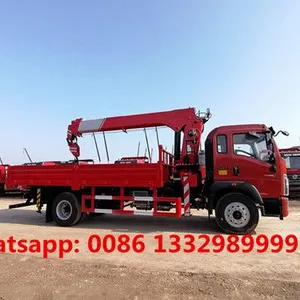 Factory Sale Good Price HOWO 4*2 LHD 6.3T Truck Mounted on Crane Boom for Sale thumbnail-5