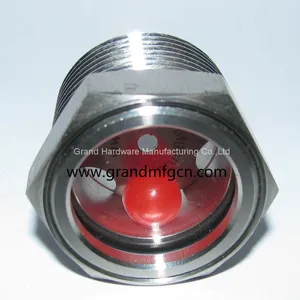 Stainless Steel 304 BSP G Thread 1/2 Inch Borosilicate Oil Level Sight Glass thumbnail-1