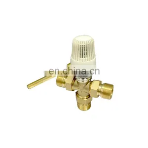 Custom Heating Control Dn25 Three Way Water Automatic Thermostatic Mixing Brass Valve thumbnail-1
