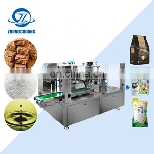 Strip Vegetable Seed Auto Food And Packaging Machinery Exhibition Rotary Pouch Packing Machine thumbnail-1