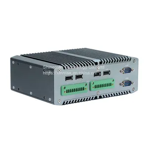Silver Aluminum Alloy Fanless Industrial Mini PC Intel Pentium 5405U 4x Gbe Ethernet/GPIO/6*COM WIN10/11/Linux Computer thumbnail-2
