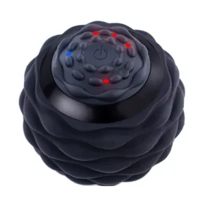 Wholesale Customized Logo Electronic Massage Ball, 4 Speeds Vibrating Massage Roller for Body Muscle Release ,USB Rechargeable thumbnail-1