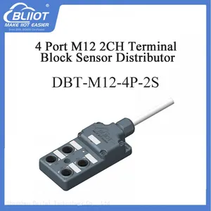 50/100m DBT M12 4 Port Dual Channel Terminal Sensor Junction Box With Tool-Free Terminal Blocks thumbnail-1