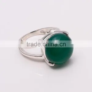 GREEN ONYX RING ,925 Sterling Silver Jewelry Wholesale,WHOLESALE SILVER JEWELRY,SILVER EXPORTER,SILVER JEWELRY FROM INDIA thumbnail-2