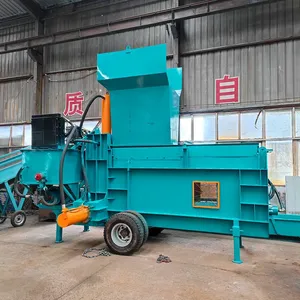 Panqi High Yield Large Three Cylinder Wheat Straw Baler Wood Shavings Bag Baler thumbnail-2