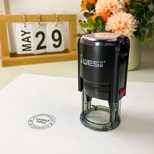 Factory Direct WES Stamp 10mm Circle Auto Office Stamp With Logo Printing for Financial Authentication Corporate Seals thumbnail-2