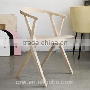 RCH-4106 X-shaped Legs Solid Oak Dining Chair With Flip-up Seat thumbnail-1
