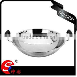 High Quality Stainless Steel Frying Pan With Double Handle thumbnail-1