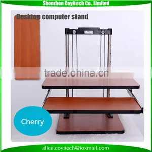 Adjustable Laboratory Stand Work Stand Sit Stand Desk to Workstation for Monitor and Laptops thumbnail-1