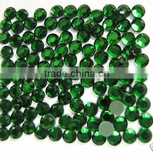 Rhinestone Hot Fix Iron on SS10(3mm) Emerald Rhinestud CAN BE APPLIED ON ANY DIY CRAFTS thumbnail-1