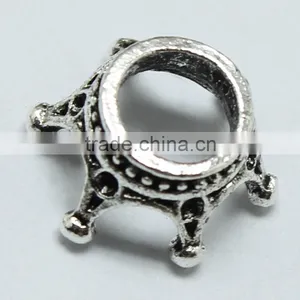 Lead Free Nickle Free Pdora Crown Shape Zinc Alloy Beads for Bracelets and Necklaces thumbnail-2