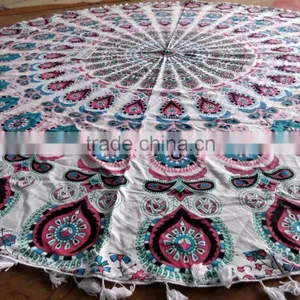 New OMBRE Mandala Round Roundie Towel Throw Tapestry Beach Yoga Mat Bohemian Hippie Beach Towel thumbnail-2