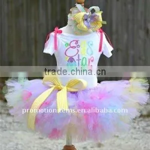 Rainbow Kids Outfit Fancy Costume Children Pettiskirt Sets Whosale Toddle Tutu Suits Easter Clothing Tutus thumbnail-1