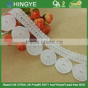 100% Emboridery Cotton Lace for Ladies Dress --- H1671 Quality Choice thumbnail-1