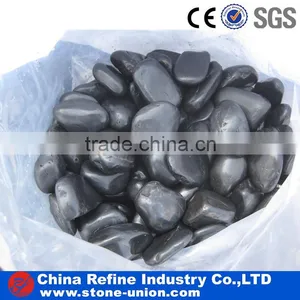 Polished Black Pebble Stone Cobbles thumbnail-1