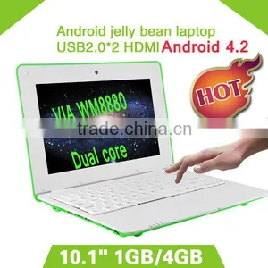 China 10 INCH VIA WM8880 Dual Core Laptop Computer Android 4.2 OS thumbnail-1