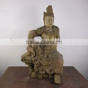 Chinese Antique Wooden Buddha thumbnail-1