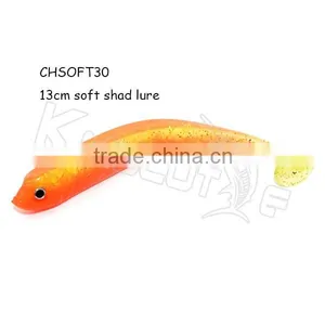 CHSOFT30 Soft Bait Fish Fishing Lure With 3D Eyes Mixed Colors for Fishing Shop thumbnail-1