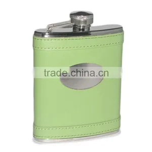Wine Goblet Stainless Steel Leather Hip Flask Gifts Wedding thumbnail-1