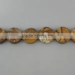 Picture Jasper Rough Coin,rough Coin Stone thumbnail-1