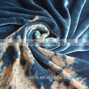 Deco Print and Burn Out Silk Visco Velvet Fabric thumbnail-4