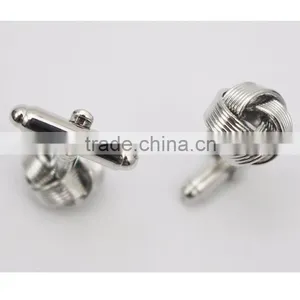 China Factory Make Brass Metal Knot Cufflinks thumbnail-1