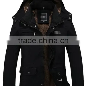 Warm Jackets Parka Outerwear Fur Lined Winter Thicken Long Coat Hooded Mens Jackets thumbnail-1