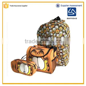 Sannovo Hong Kong Fair Cute Cartoon Garfield Kids School Bag Set Supplier's Choice thumbnail-1