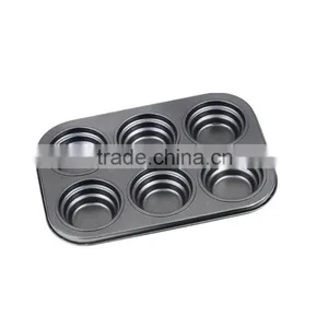 Carbon Steel Non-stick Cake Pans of Muffin Pan With 6 Cups thumbnail-3