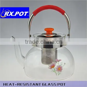Clear Glass Coffee Pot Pyrex Glass Coffee Brewer Coffee Pot Sets 1500H thumbnail-2
